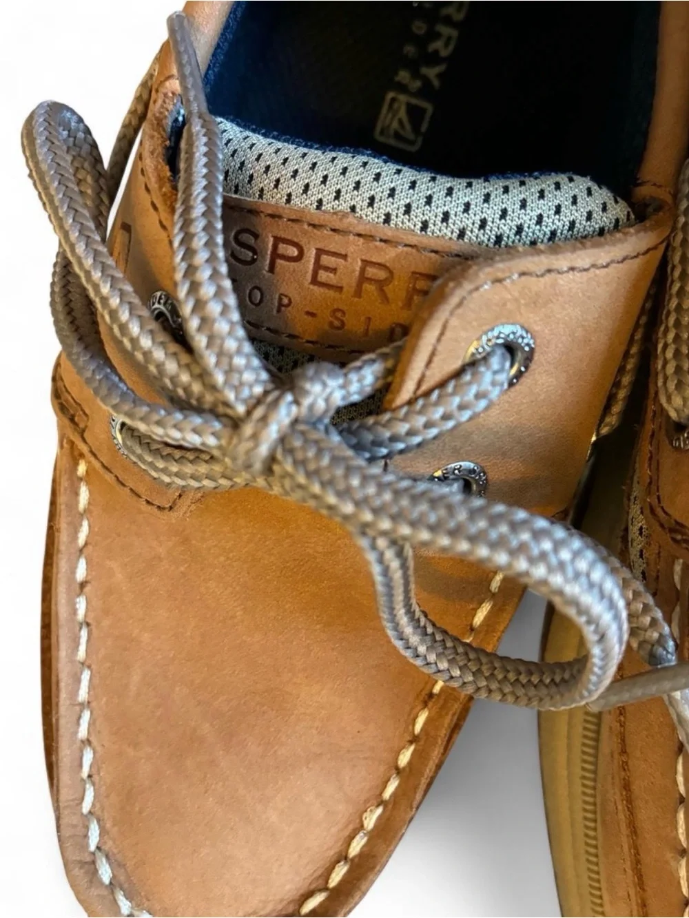 Sperry Lanyard Top Slider Youth Size 2 Great Condition Nautical Boat Shoes